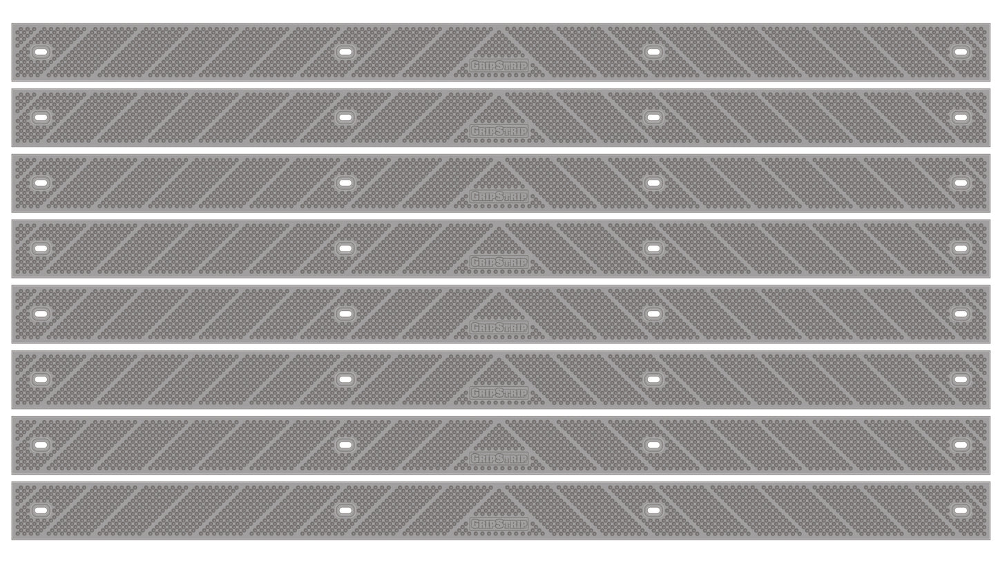 GripStrip 2" x 32" Anti Slip Stair Strips Grey 8 Pack