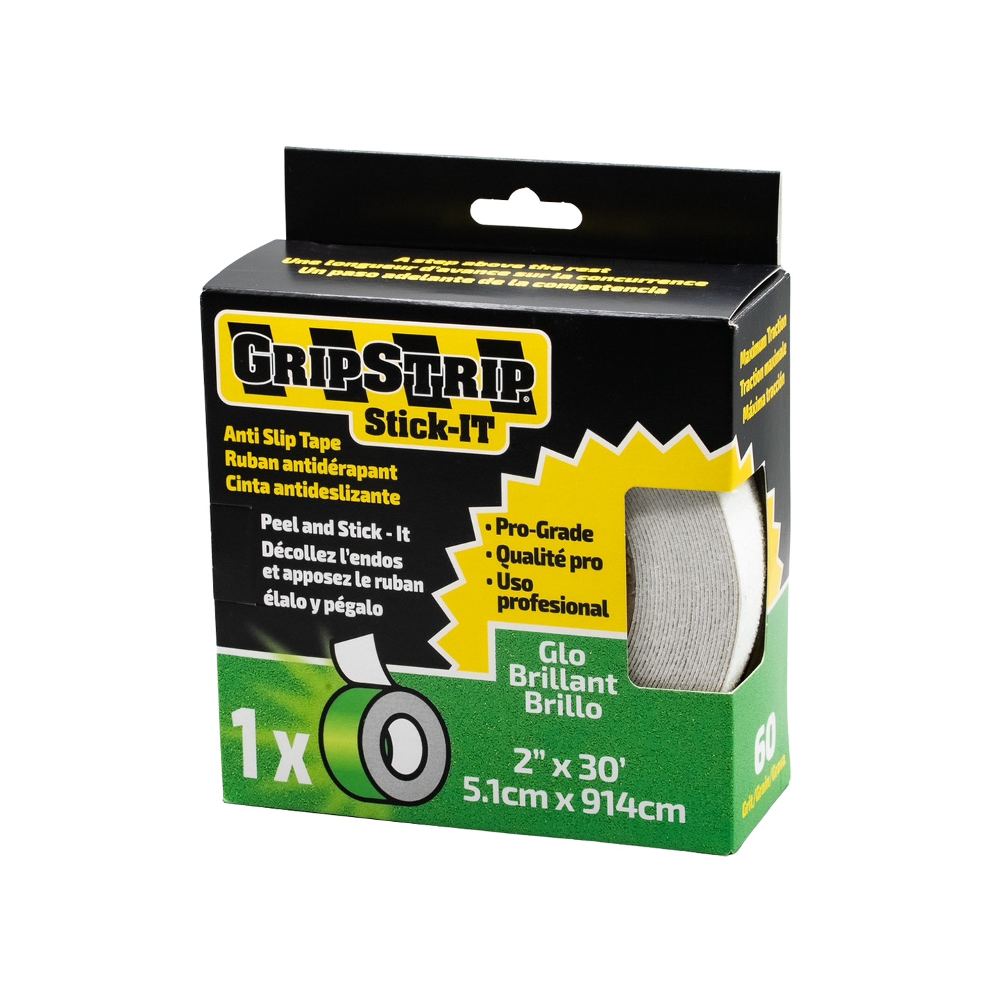 Glow - 2" width 30 ft Grip Anti slip Tape for Stairs box