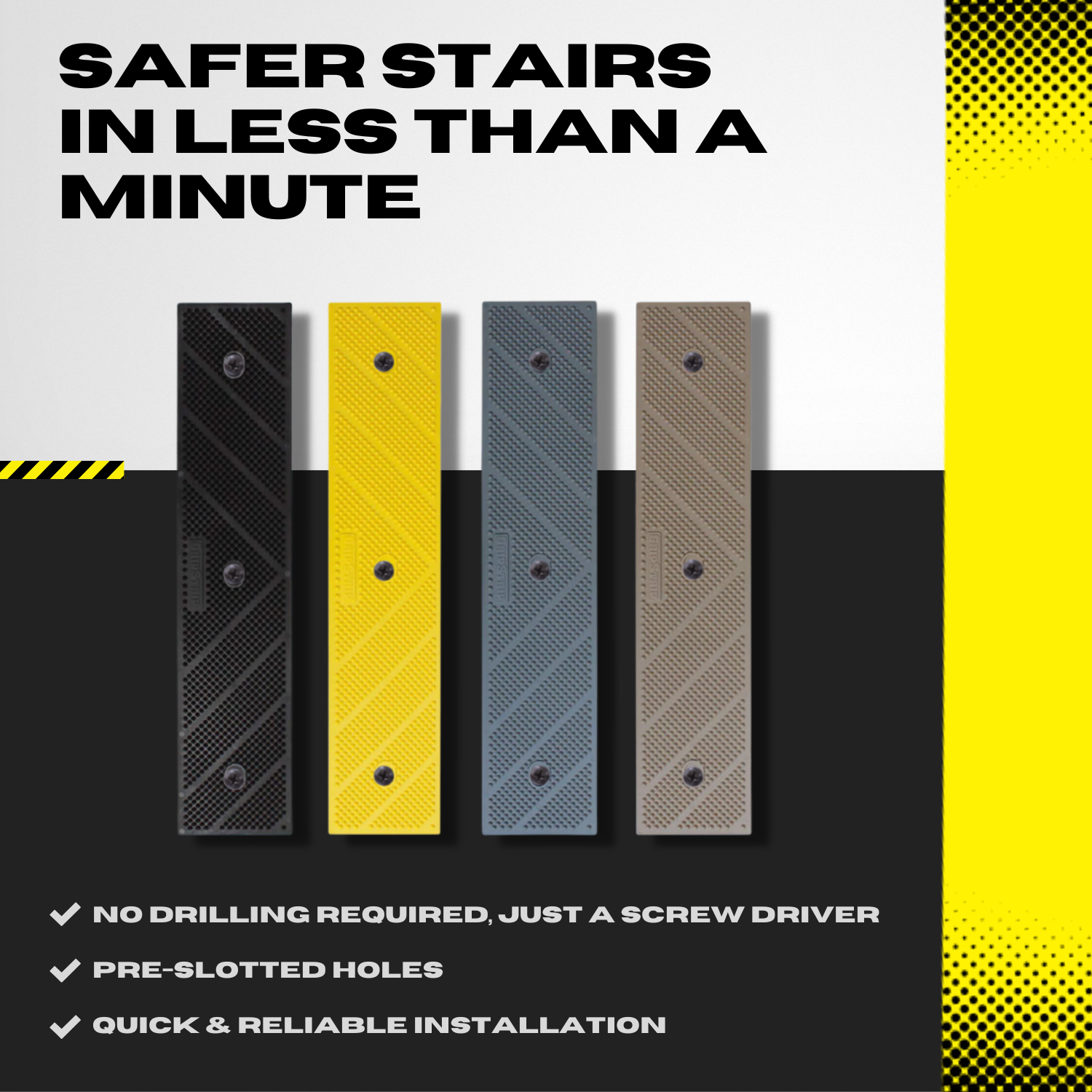 GripStrip Extension 2" x 12"  Stair Treads in Minutes